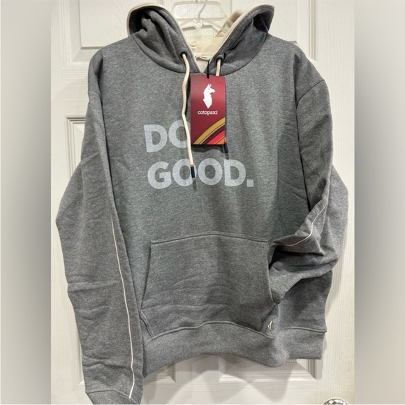 Cotopaxi Men's Medium Do Good Pullover Hoodie Organic Cotton Grey NWT